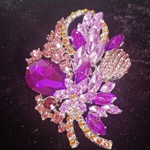 Show Stopper Purple Brooch